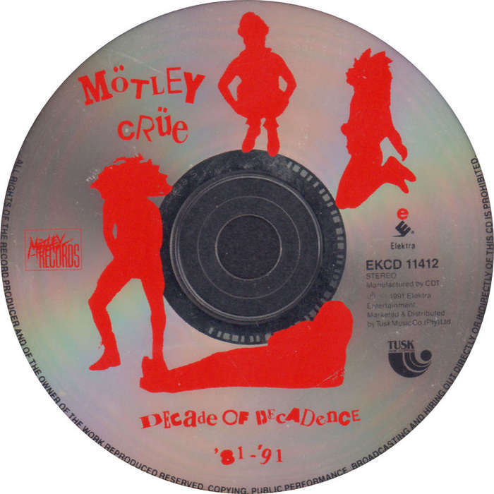 MOTLEY CRUE - Decade Of Decadence '81-'91 - Out of Print South African CD - EKCD11412
