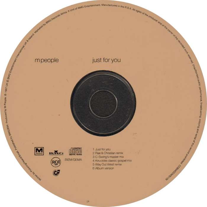 MPEOPLE M PEOPLE - Just For You - South African CD Single - CDBMGS(WS)139