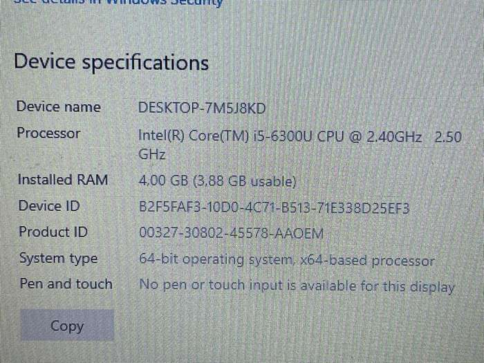 ACER ASPIRE A315-54K MOTHERBOARD EH7L1 LA-H782p |  INTEL CORE i5-6300U  (4GB ONBOARD RAM)