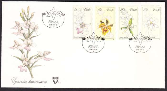 VENDA 1981: OFFICIAL FDC 1.8 ORCHIDS