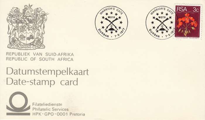 RSA DATE-STAMP CARD 1977: WARRIORS GATE