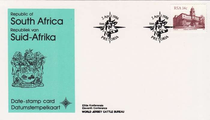 RSA DATE-STAMP CARD 1986: PRETORIA