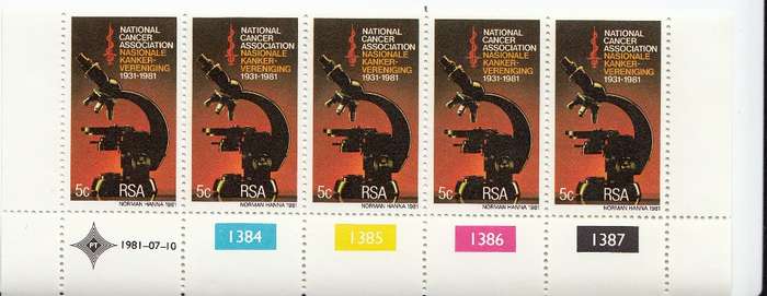 RSA 1981: 50th ANNIVERSARY OF NATIONAL CANCER ASSOCIATION OF SA CONTROL BLOCK mtn (SACC 501)