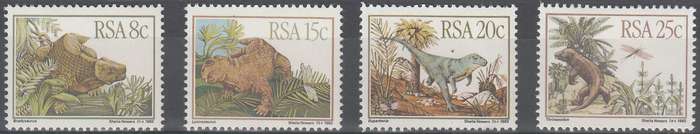 RSA 1982: PREHISTORIC ANIMALS FULL SET MNH (SACC 536-539)