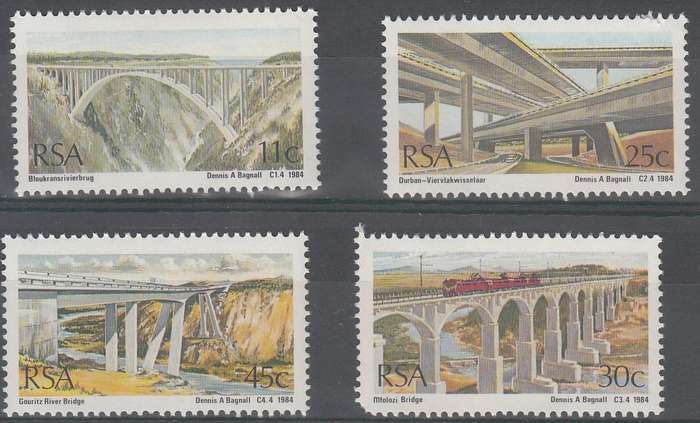 RSA 1984: SOUTH AFRICAN BRIDGES FULL SET MNH (SACC 567-570)