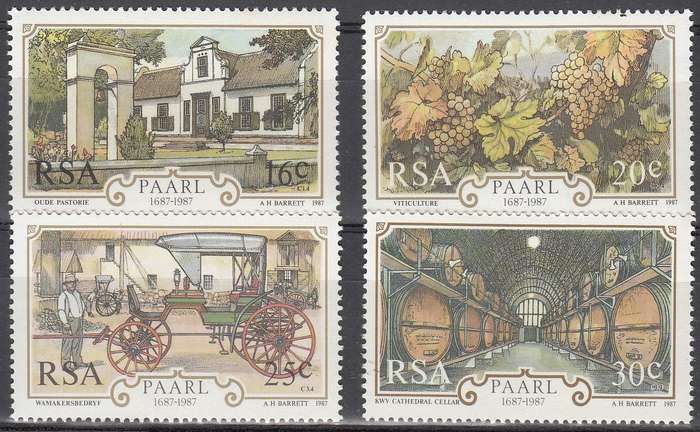 RSA 1987: 300th ANNIVERSARY OF PAARL FULL SET MNH (SACC 629-632)