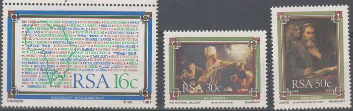 RSA 1987: THE BIBLE SOCIETY OF SA MNH (SACC 636-637,639)