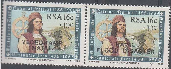 RSA 1988: NATAL RELIEF FUND PAIR MNH (SACC 643-646)
