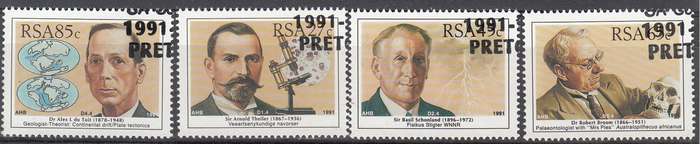 RSA 1991: SOUTH AFRICAN SCIENTISTS FULL SET MNH (SACC 753-756)