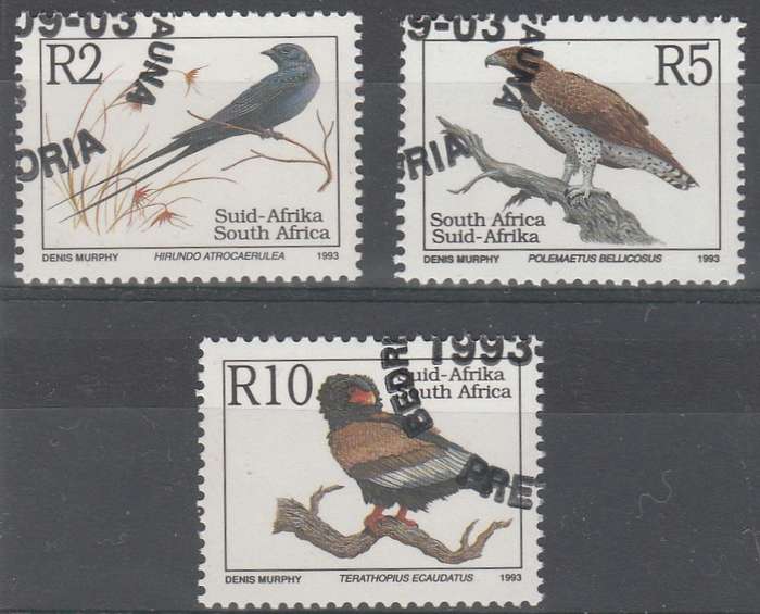 RSA 1993: 6th DEF ISSUE TREATENED FAUNA FULL SET CTO (SACC 825-842) - LATIN INSCRIPTIONS