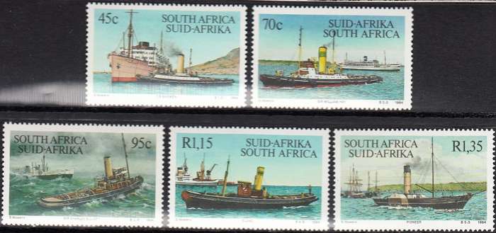 RSA 1994: TUGBOATS FULL SET OF 5 MNH (866-870)