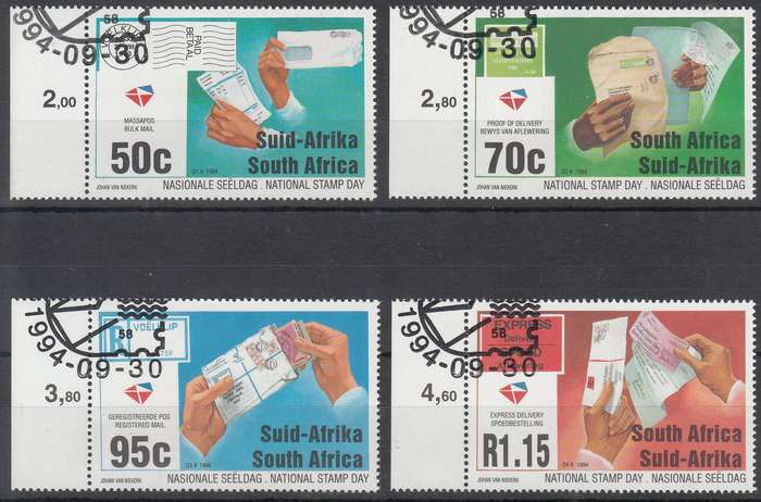 RSA 1994: NATIONAL STAMP DAY FULL SET CTO (SACC 879-882)