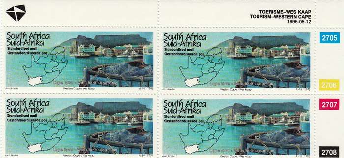 RSA 1995: TOURISM WESTERN CAPE CONTROL BLOCK MNH (SACC 895)