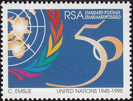 RSA  1995: 50th ANNIVERSARY OF UNITED NATIONS MNH (SACC 922)
