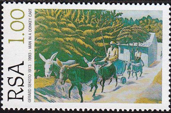 RSA 1996: ARTIST GERARD SEKOTO FULL SET OF 2 MNH (SACC 949/950)