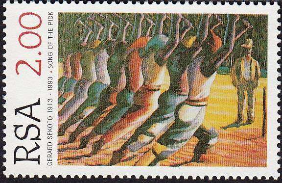 RSA 1996: ARTIST GERARD SEKOTO FULL SET OF 2 MNH (SACC 949/950)