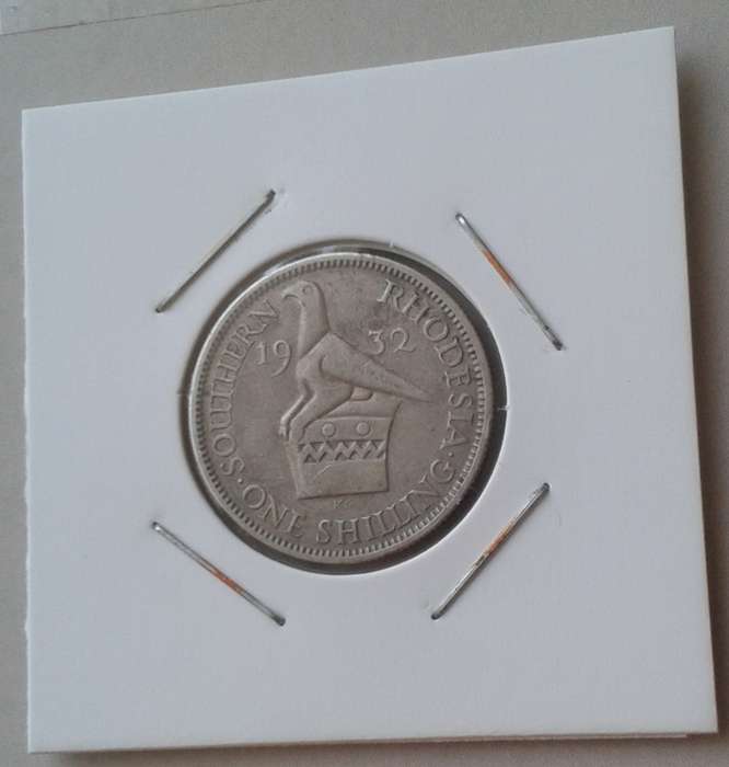 1932 Southern Rhodesia sterling silver shilling.