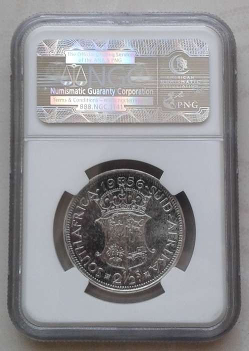 1956 Union proof silver 2 1/2 Shillings NGC PF66 (High grade)