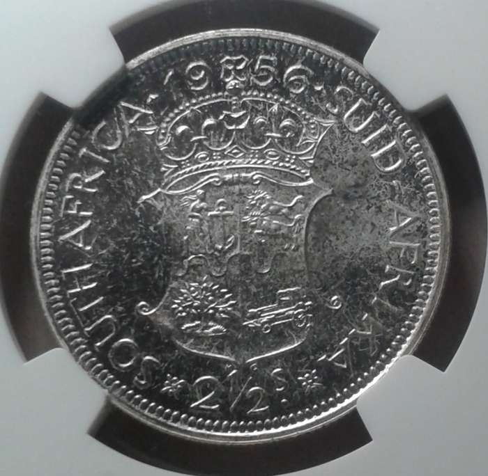 1956 Union proof silver 2 1/2 Shillings NGC PF66 (High grade)