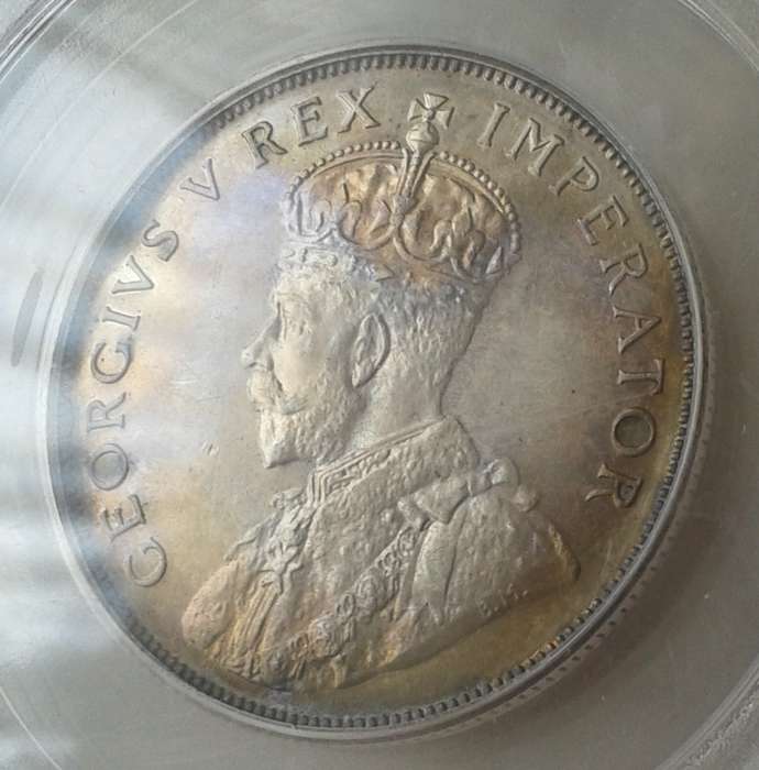 Scarcer 1923 union proof silver 2 Shillings PCGS PR62 (Mintage 1402)