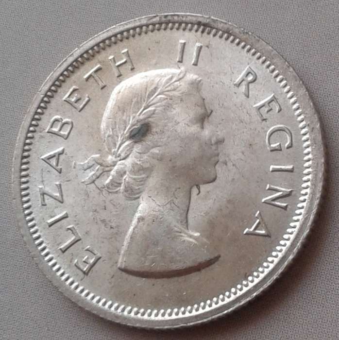 High grade 1953 union silver sixpence