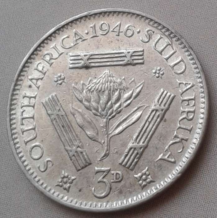 1946 Union silver tickey in XF.