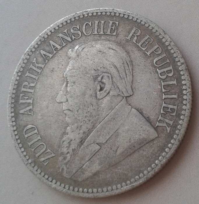 Scarce 1893 ZAR Kruger silver 2 1/2 Shillings