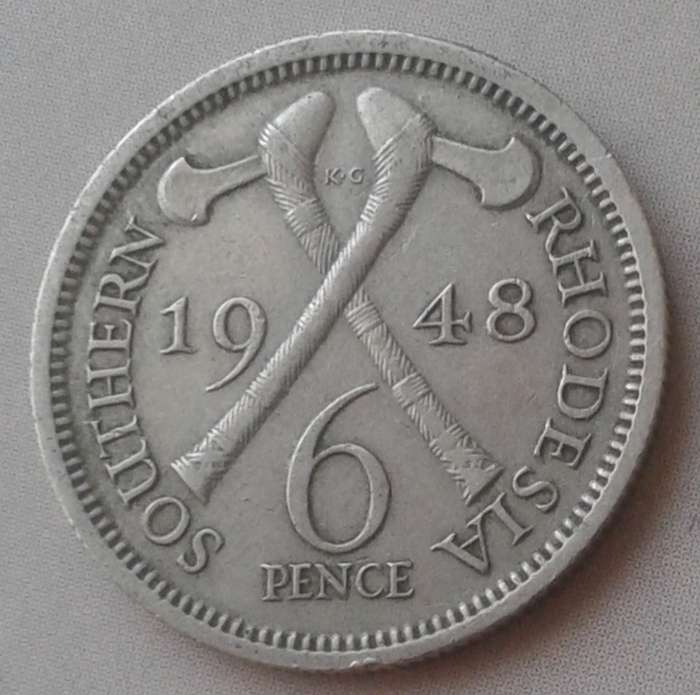 1948 Southern Rhodesia threepence