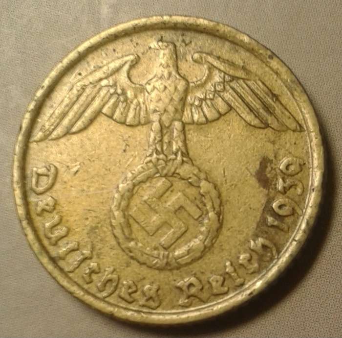 1939 D Germany 5 Reichspfennig (Third Reich)