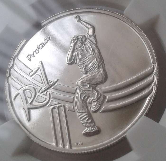 Scarce 2003 Cricket silver R1 NGC MS66 (mintage: 447)