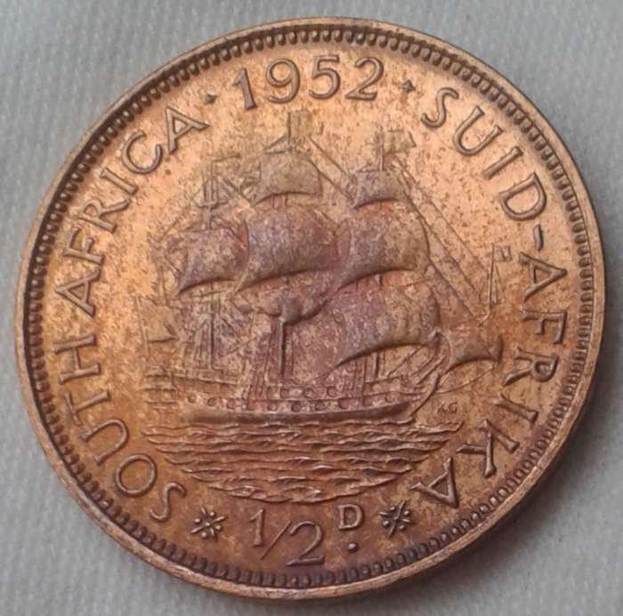 Union 1952 proof 1/2 penny