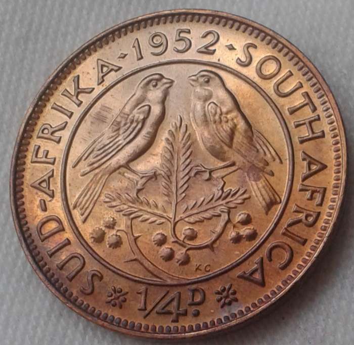 Union 1952 proof 1/4 penny