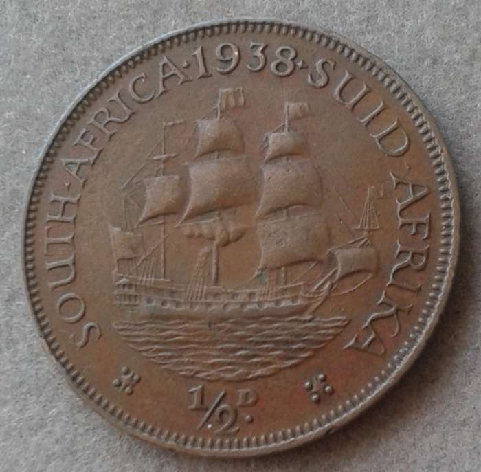 Decent 1938 Union 1/2 penny