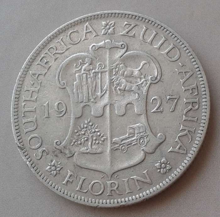 Decent 1927 union silver 2 Shillings