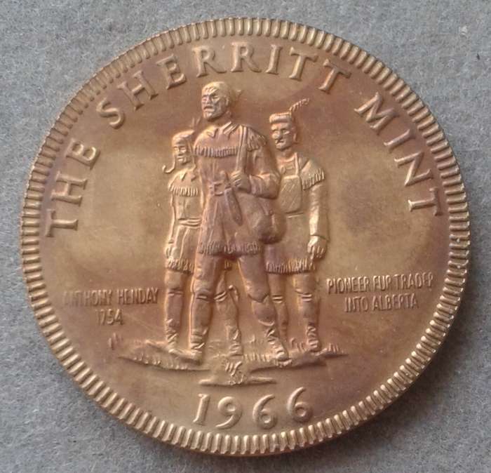 1966 Canada copper Sherritt Mint plant opening medal
