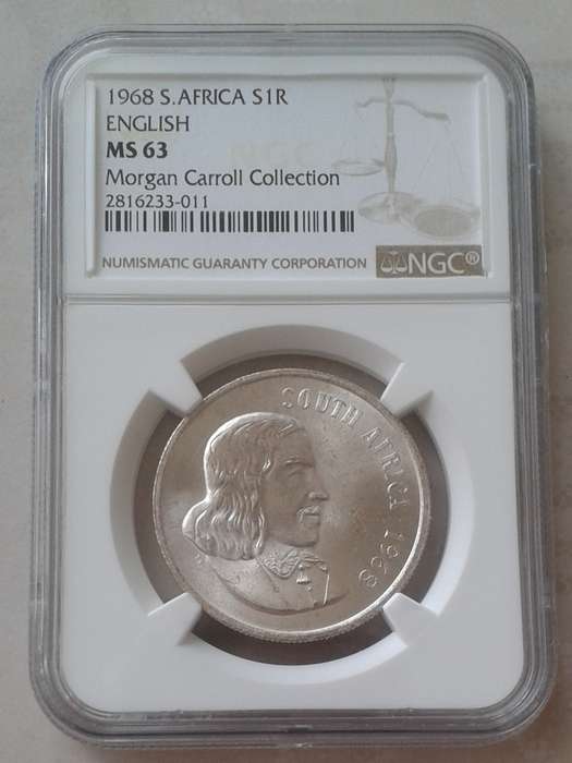 1968 English silver R1 NGC MS63 (Morgan Carroll Collection)