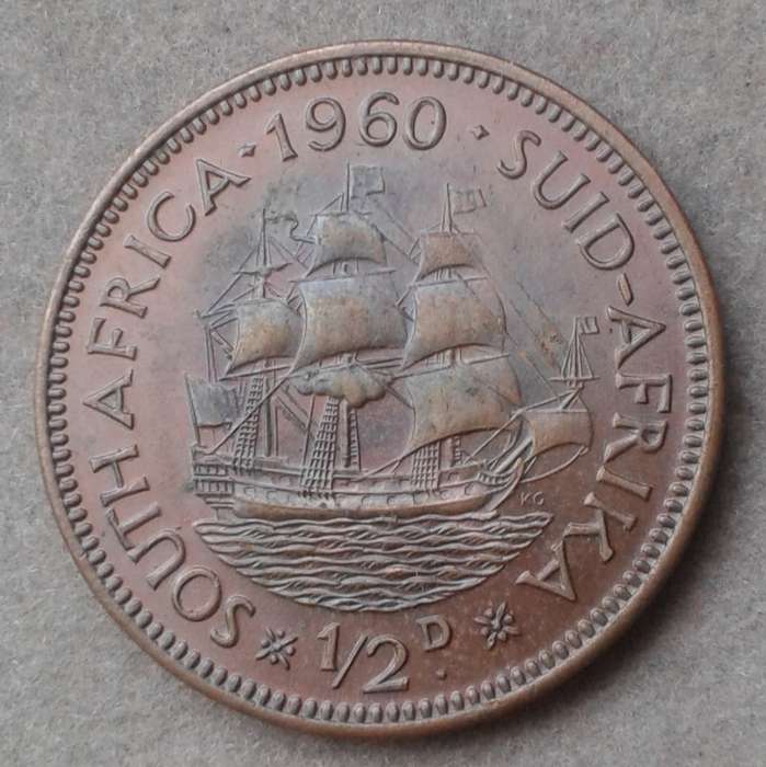 Unc 1960 union 1/2 penny