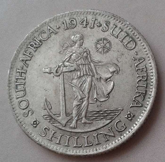 Decent 1941 union silver shilling
