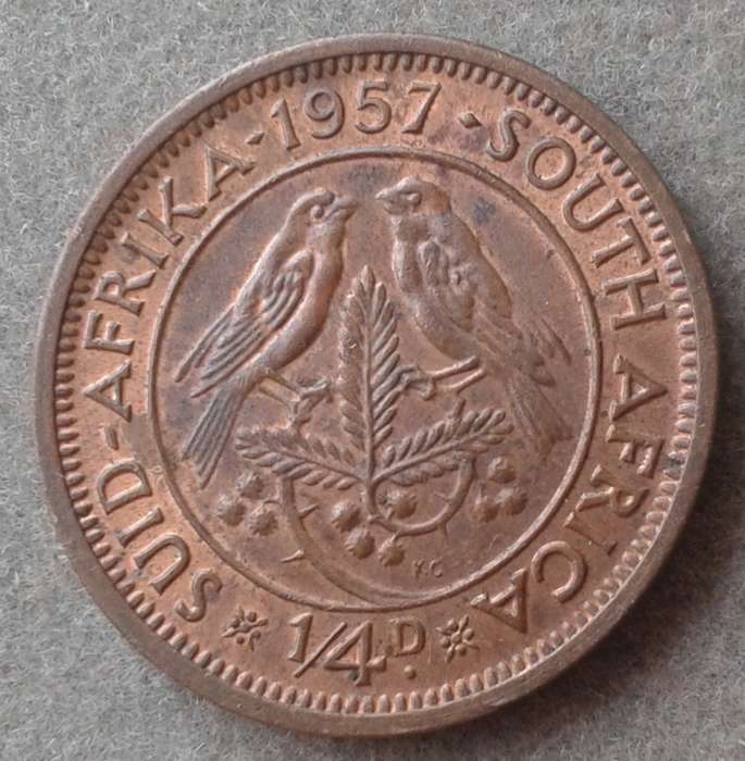 Nice 1957 union 1/4 penny