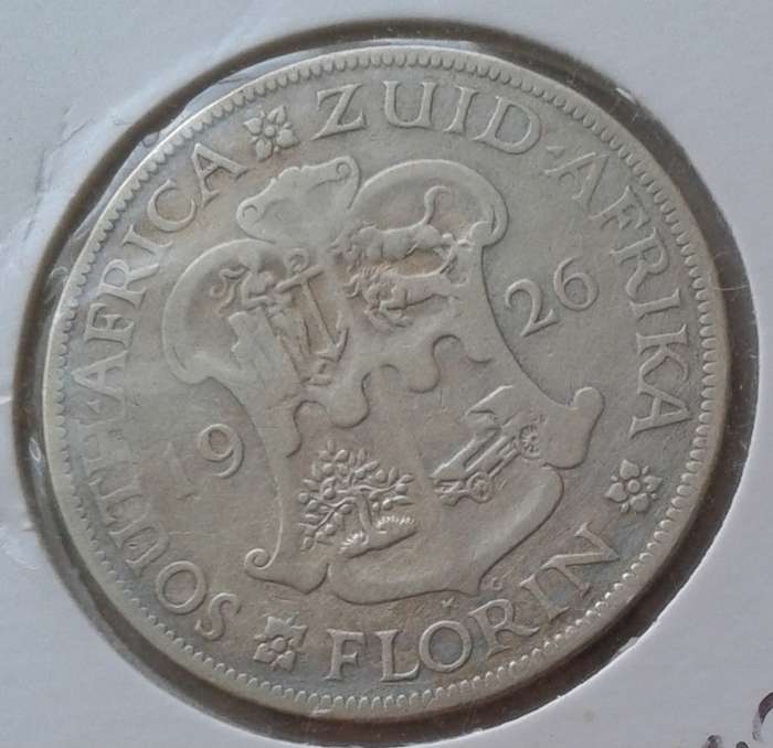 Scarcer 1926 union silver 2 Shillings