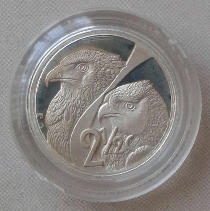 2003 Eagles proof silver 2 1/2c in S.A Mint bag incl.certificate