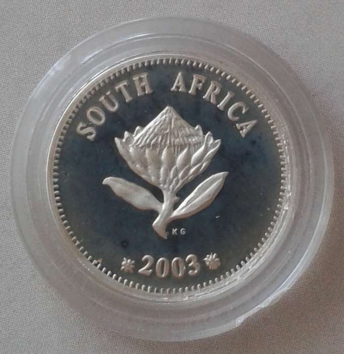 2003 Eagles proof silver 2 1/2c in S.A Mint bag incl.certificate