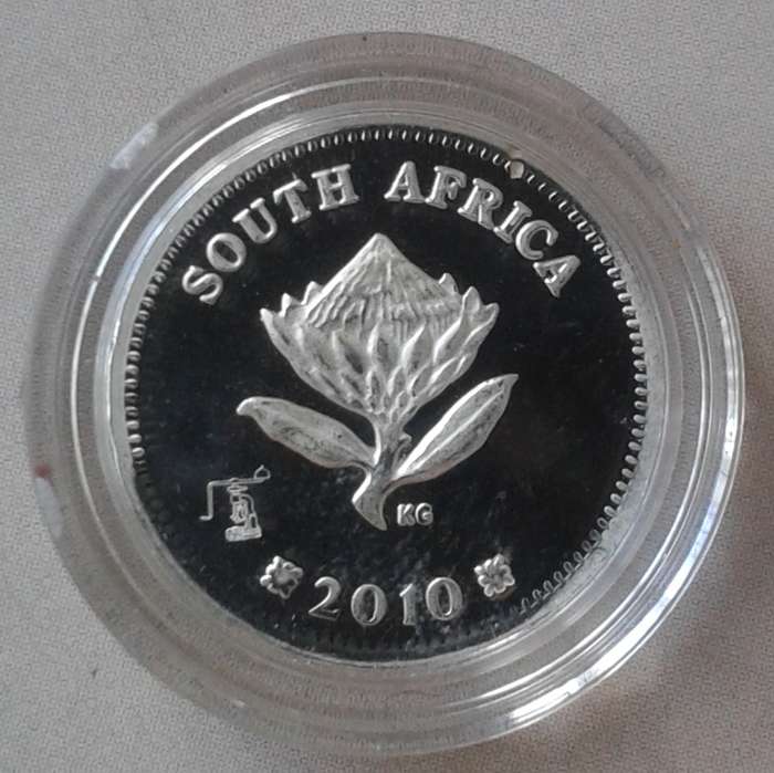 2010 Mail Steamship unc Flypress silver 2 1/2c in S.A Mint bag (mintage: 300)