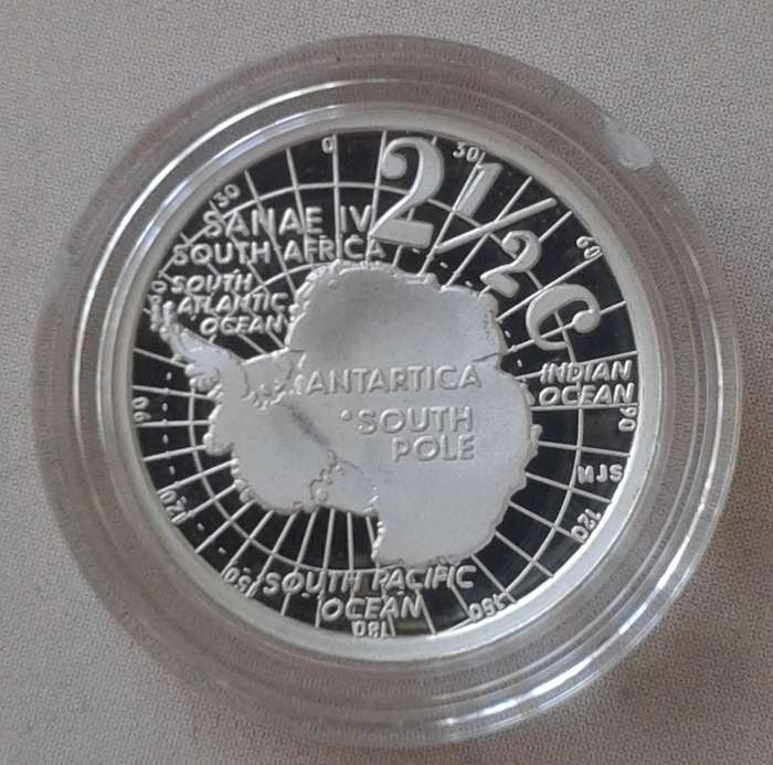 2008 International Polar Year (SA Agalhus) proof silver 2 1/2c in S.A Mint bag incl.certificate
