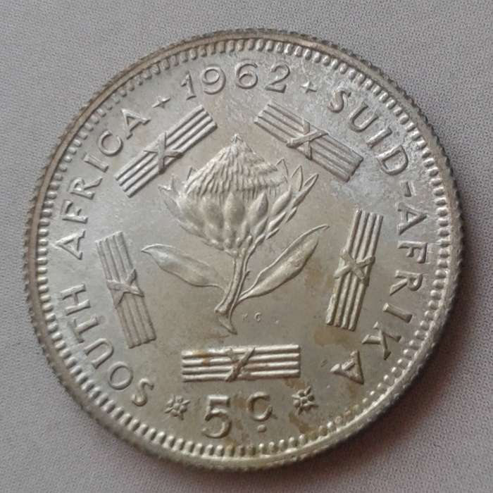 1962 Republic uncirculated silver 5c