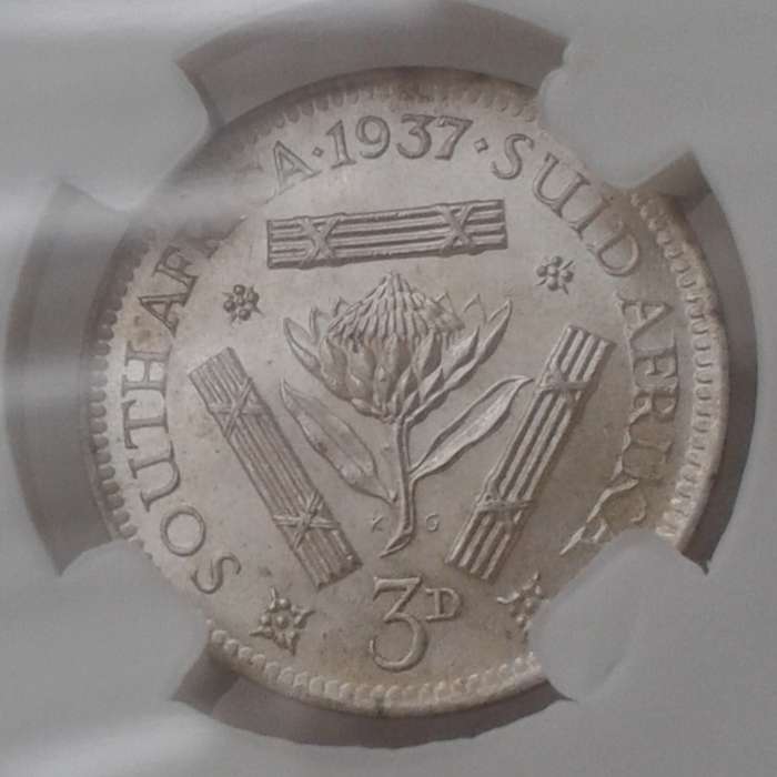 1937 Union silver tickey SANGS MS62