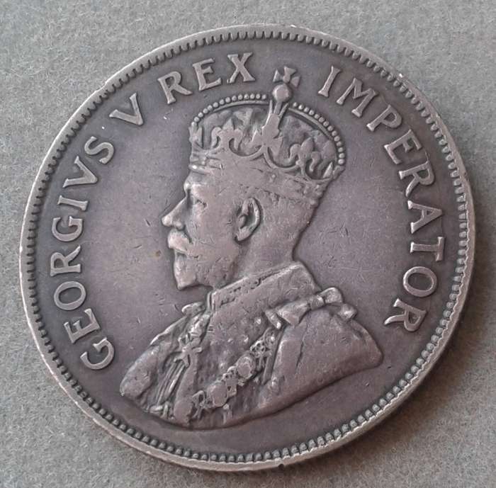 Decent 1928 union silver 2 1/2 Shillings in VF