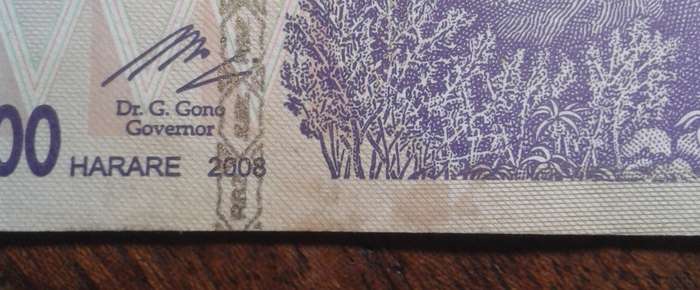 Decent 2008 Zimbabwe 10 billion dollars