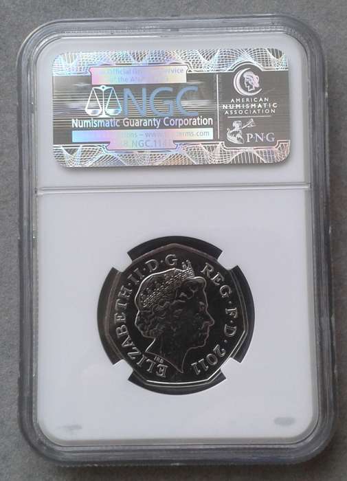 2011 Great Britain 50 Pence NGC MS65 (Olympics - Taekwondo)