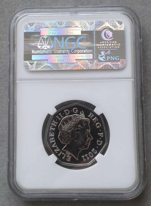2011 Great Britain 50 Pence NGC MS65 (Olympics - Sailing)